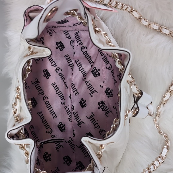 Juicy Couture Angel Fashion Icon Bucket Bag with Chain and Rhinestone Detail 💎 - Picture 11 of 17